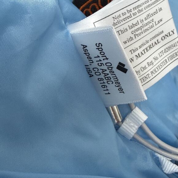 Obermeyer Hadley Ski Jacket Womens 10P Puffer Hooded Apres Y2K Snow Retro Blue - Picture 8 of 12